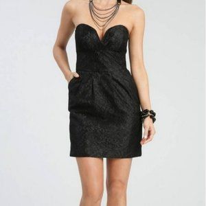Guess gemma black lace corset mini dress